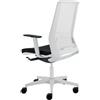 Unisit Poltrona semidirezionale Light LLB nero/bianco con braccioli regolabili