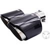 SIMONI RACING Terminale scarico universale carbonio doppio rotondo disassato 38-64mm TRX/118L