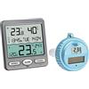 TFA Dostmann Venice Pool Thermometer, 30.3056.10, per il monitoraggio della temperatura dell'acqua in piscine, laghetti o vasche idromassaggio Termometro digitale wireless per piscine, grigio