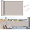COOL AREA Frangivisto Balcone 70x800 cm Impermeabile,Taupe | Copri ringhiera balcone con protezione anti-UV,Recinzione copertura per Balcone Giardino terrazza,con Occhielli e Fascetta