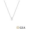 Gioielli di Valenza Collana punto luce in oro bianco 18k con diamante taglio ovale 0.70ct GIA