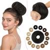 SEGO Pro 45G Chignon Capelli Veri Umani #1B Nero Naturale Chignon Folto Facile per Capelli Elastico Capelli Finti Extension Coda di Cavallo Updo Lisci (45g)