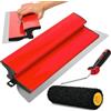 Fegat Spatola da 40 cm, con rullo di stucco, 23 cm, rullo per stucchi, lama in acciaio inox, spatola + rullo di rivestimento, strumento per grandi aree di lavoro, decorazione da parete