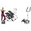 Sunny Health & Fitness Sunny Health and Fitness Total Body Smart 2-in-1 Stepper Machine, Total Body Workout, Adjustable + Magnetic Underdesk/Standing Portable Ellittical Machine