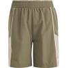 adidas Unisex - Bambini e Ragazzi Color Block Woven Shorts, Black/Grey Six/White, 5-6 Years