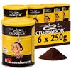 Passalacqua Cremador Caffè Premium Macinato - 6 Lattine 250g (1,5kg) - Tostatura Autentica Napoletana 70% Arabica - Ideale per Moka ed Espresso - Cremoso Vellutato Note di Miele, Cioccolato, Nocciole