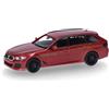 herpa modellino BMW Alpina B5 Touring, rosso fuoco metallizzato, miniatura in scala 1:87, pezzo da collezione, Made in Germany, modello in plastica