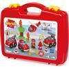 Ecoiffier - Valigetta Bambino Veicoli Pompiere - Camion Elicottero Personaggio E Accessori Inclusi - Gioco d'imitazione - da 18 Mesi - Giocattolo per Bambini - 3359 - Garanzia France Origine