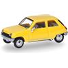 Herpa modello di auto Modellauto Renault R5, in scala 1:87, pezzo da collezione, modello tedesco, statuetta plastica, Colore: giallo