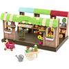 Li'l Woodzee B. toys Li'l Woodzeez Mercato contadino di Hoppin', playset con accessori
