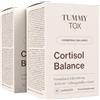 Tummy Tox Cortisol Balance - 600 mg Ashwagandha KSM-66, Rodiola Rosea con Magnesio, Vitamina B6 e Vitamina B5-60 capsule, Tummy Tox