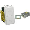 Vimar 0R14062 Plana Due Pulsanti interbloccati con frecce direzionali 1P NO + 1P NO 10 A 250 V~ Bianco & Plana 0T14613 Supporto 3 moduli, con viti, per scatole 3 moduli, 10 pezzi