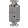 Leviton G5362-WTG 20A-125V Presa GFCI duplex autotest Duplex di grado industriale extra-resistente, resistente alle intemperie, antimanomissione, grigio, 20 Amp