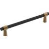 Amerock | Tirante per armadietto, nero opaco, bronzo champagne | 160 mm da centro a centro | fusione | 1 confezione | maniglia per cassetti | maniglia per armadio | hardware per armadietti