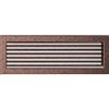 KRATKI griglia di ventilazione griglia per camino 17 cm x 49 cm rame con tende