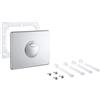 Grohe, Piastra di azionamento per cassette di risciacquo ad incasso Skate, pezzo di ricambio, 156 x 197 mm, cromato, 42303000