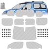 ZWPARTS Parasole per Parabrezza Auto compatibile con Citroen Berlingo 2018-2025 SWB, 10 Pezzi Pieghevole Parasole per Interni Auto, Set di Tappetini Termici Interni con Borsa Portaoggetti