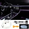 YEKUYEKU Striscia LED Auto Interni, LED Auto Interni, Striscia LED Auto Interni, 5m/16.4ft Tubo Flessibile per Luce Al Neon per Finiture Auto Con Bordo Di Cucitura da 6 MM