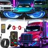 Onherm 2 Pz Occhi LED per Camion, Luci Devil Eyes per Auto, Schermo LED Flessibile e Programmabile, Pannello Pubblicitario per Auto, Camion, Negozio, Design DIY Dinamico