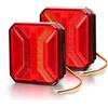 Yuanjoy 2 Pezzi Fanali Posteriori Per Rimorchio, IP65 12V/24V Super Luminosi Impermeabili Con Freccia, Freno, Retromarcia, Fendinebbia, Catarifrangente Per Rimorchi, Camion, Roulotte, Furgoni