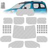 ZWPARTS Parasole per Parabrezza Auto compatibile con Citroen Berlingo 2018-2025 XLWB, 10 Pezzi Pieghevole Parasole per Interni Auto, Set di Tappetini Termici Interni con Borsa Portaoggetti