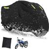 Rouzin Telo di copertura per moto XXXL, 420D Oxford, impermeabile, per moto, universale, impermeabile, con foro di serratura, 265 x 105 x 133 cm