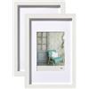 walther design Stockholm EA520WD - Cornice portafoto in legno, 15 x 20 cm, bianco, confezione da 2 pezzi