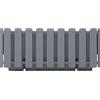 Prosperplast Boardee Fencycase Fioriera per Balcone Balconiera Vaso per Interni ed Esterni Resistente (Grigio, 580 mm)