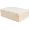 INNSPIRO Scatola in legno di pino massiccio per decorare 25 x 19 x 7 cm