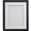 Frame Company Allington - Cornice portafoto nera con supporto bianco, 20 x 16 per 38 x 25 cm, con perspex