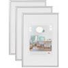 walther design New Lifestyle KV015S3 - Cornice portafoto in plastica, 10 x 15 cm, confezione da 3, argento