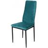 Urban Living Sedia in velluto, blu anatra, normale