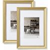walther design Lounge JA030GD - Cornice portafoto, 20 x 30 cm, confezione da 2, oro