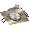 OSRAM Faretto da incasso LED Spot Set quadrato flessibile in ottone patinato, 4,5 W, bianco caldo 2700 K, alluminio, montaggio a scatto, set da 3