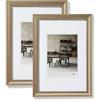 walther design Lounge JA015DD - Cornice portafoto, 10 x 15 cm, confezione da 2, acciaio