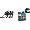 PHILIPS Hue White and Color Lily Kit Base con 3 Faretti da Esterno Integrata + Sensore di Movimento