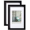 walther design Stockholm EA030BD - Cornice portafoto in legno, 20 x 30 cm, nero, confezione da 2 pezzi