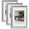 walther design Lounge JA030S3 - Cornice portafoto, 20 x 30 cm, confezione da 3, argento