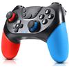 Gezimetie Controller per N-Switch, Wireless Bluetooth Switch Pro Controller, Switch Joystick Gamepad con Turbo Regolabile Dual Shock Gyro Axi