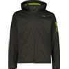 CMP MAN JACKET ZIP HOOD LIGHT SOFTSHELL Giacca Trekking Uomo