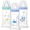 Dodie Biberon Anticolica Sensation+, Bambino, 330 ml, dai 6 mesi, Tettarella Piatta, Flusso Medio grande, Confezione da 3, 3 Unità