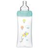 Dodie, Biberon Anticolica Sensation+, Verde Aria, 330 ml, Tettarella Piatta, Flusso Medio grande