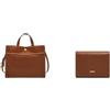 Fossil Donna Carmen Borsa in pelle marrone e portafoglio Logan, Set