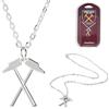 The Gift Scholars Collana con ciondolo a forma di martelli West Ham United FC con licenza ufficiale, catena placcata argento, accessorio WHUFC per uomo