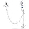 Generic M&S - Fermacatena di sicurezza a forma di zampa di cane, in argento Sterling 925, compatibile con braccialetti Pandora Moments e braccialetti europei, 1 cm x 1 cm x 0.3 cm, Metallo