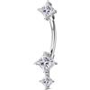 Agrewd Piercing minimalista Rook sopracciglia gioielli oro argento 16G piercing ombelico piercing 316L piercing helix tragus per donne 6 8 mm, 16G8MM, Acciaio inossidabile