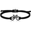 Shopsphère DISTRIBUTION Bracciale Black Bike | Gioielli Bici e Ciclismo | Regali Bici per Donna Uomo Ragazza Ragazzo | Acciaio Inossidabile, Taglia Unica