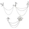 GORGECRAFT 2 pz Clip Collare Catena Strass Doppia Ala di Angelo Spilla Pin Pilla Giacca Uomo con Spilla Nozze Uomini Donne Cappotto Vestito Colletto