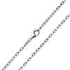 MATERIA by Matthias Wagner Materia K68 Catenina in argento 925 a maglia rolò di forma ovale da 2 mm, con rivestimento in rodio e cofanetto, unisex, Argento, cod. #K68