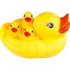 Thapncow 4 pezzi giocattolo da bagno，gomma con anatra，Giocattoli da Bagno per Bambini, Giochi Bagnetto Neonato 6+ Mesi, giocattolo classico per il bagno